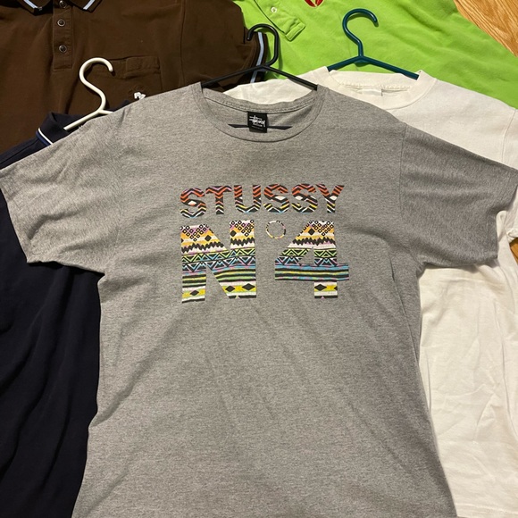 STUSSY N4 Tee shirt medium grey - Picture 1 of 3